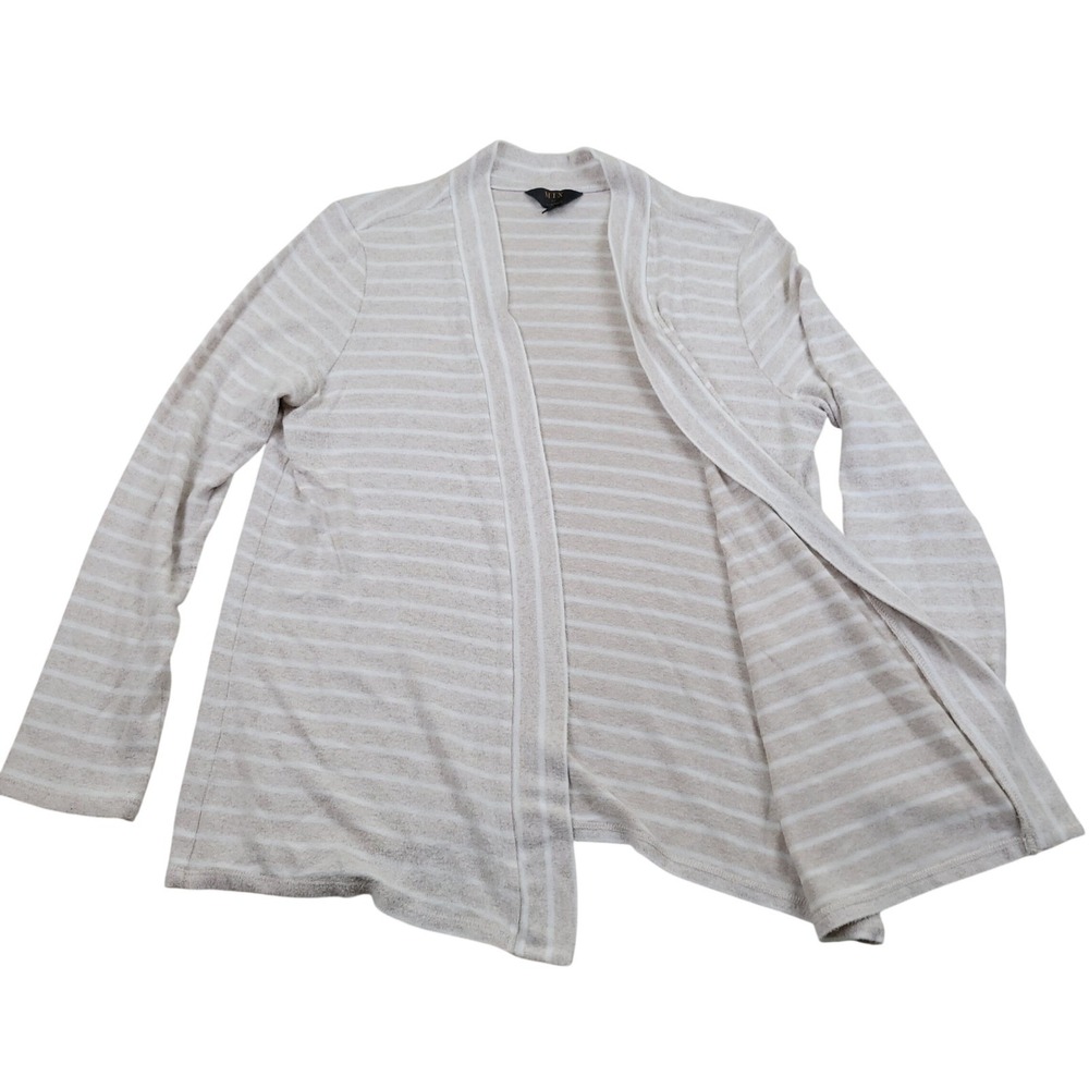 Mix By 41 Hawthorn Open Cardigan  Stitch Fix Womens XL Beige White Stripes Soft